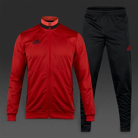 adidas trainingsanzug herren polyester schwarz rot|adidas trainingsanzug herren schwarz.